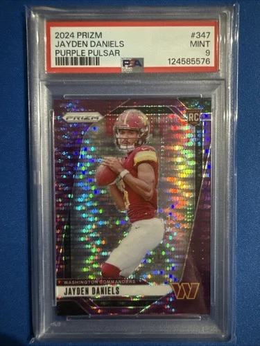 2024 Panini Prizm - Rookies Jayden Daniels #347 Purple Pulsar Prizm (RC)