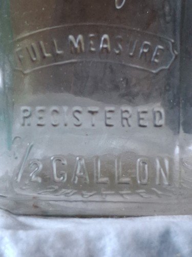 1800's Fruit Jar Embossed Royal In Crown 1/2 Gal Clear Pat April 7 1896 10 Bim - Picture 13 of 24