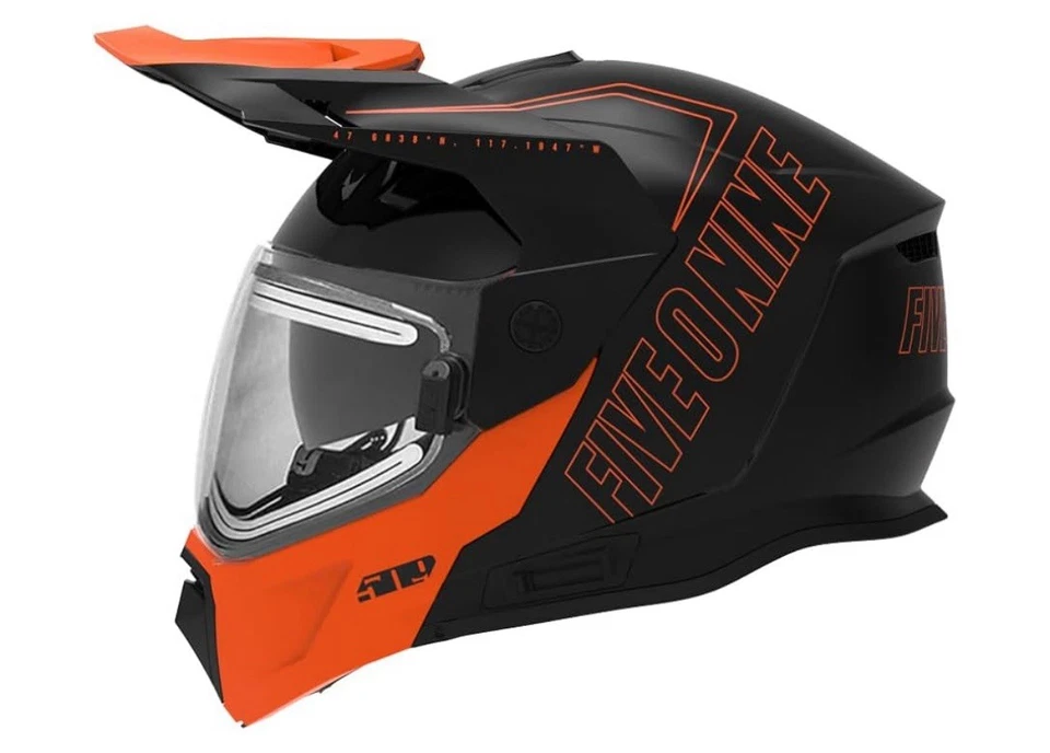 Casco de moto de nieve 509 Delta R4 Ignite con protector térmico (naranja brillante) XL Foto 2 de 4