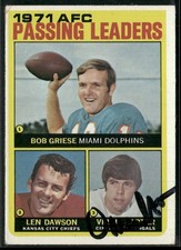 Click to enlarge 1971 AFC Passing Leaders (Bob Griese / Len Dawson / Virgil Carter)