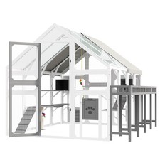 Extra Large Catio Outdoor Cat Enclosure Walk-in Cage for Multiple Kittens