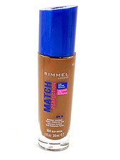 Rimmel London Match Perfection Foundation 504 Deep Mocha 1 oz SPF 15 New