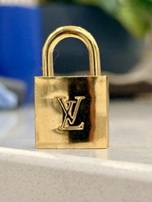 LOUIS VUITTON Lock Brass Gold Authentic no key 