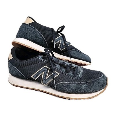 New Balance 501 Ripple Sole Navy and Tan Lace up Sneakers Shoes Men s size 9