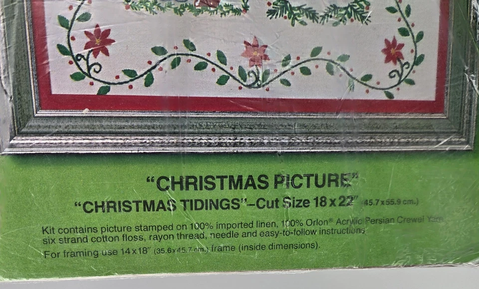 Antigo Bucilla Natal Agulha Novidades de Natal #3414 14"x18" Acabamento - Imagem 4 de 4