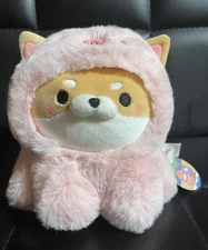 NEW Small Takashoji Shiba In Pink Octopus Kigurumi Costume Plush 6" NWT Round1