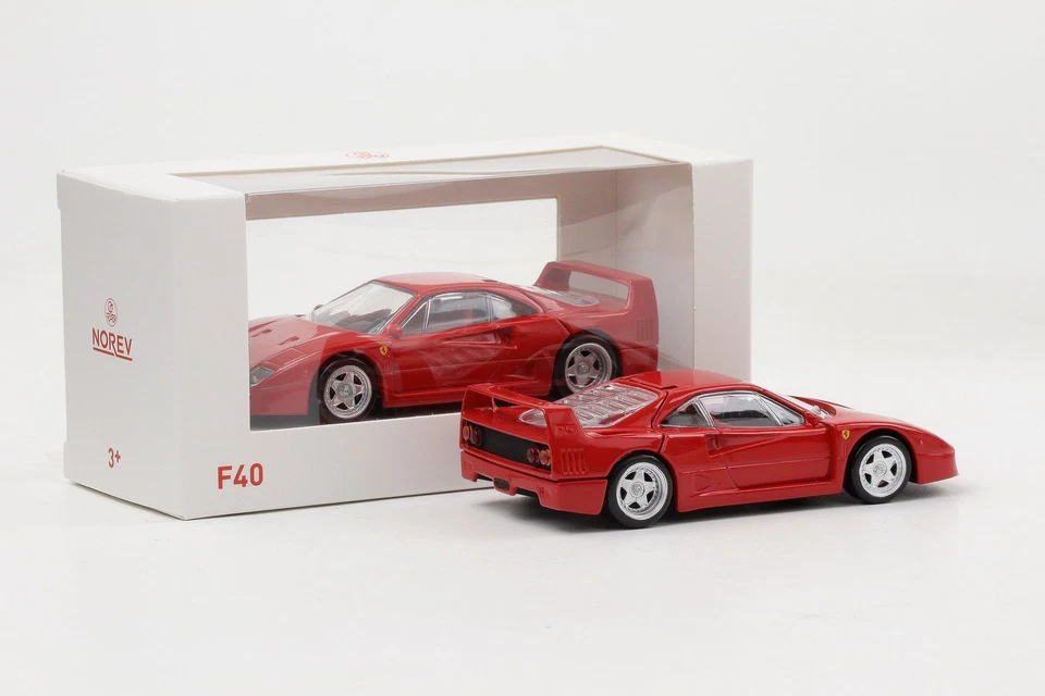 1:43 Jet Auto Norev Ferrari F40 Rosso 1987 Diecast 730001 - Immagine 3 di 4