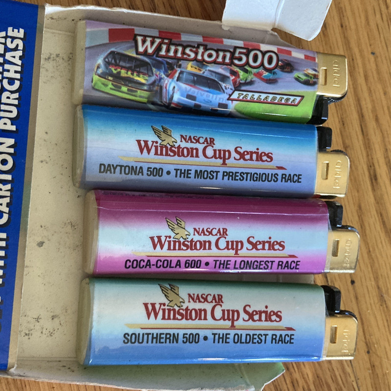 Cricket NASCAR Winston Cup Series Lighter Set Daytona 500 Talladega