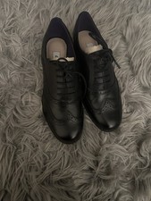 Image of Clarks HAMBLE OAK Ladies Black Leather Brogue Shoes Uk Size 3 D EUR 35.5.
