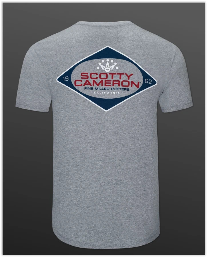 Scotty Cameron Crown Diamond T-Shirt - Dark Heather Gray - Circle