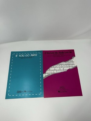 Chanson Sheet Music Lot (2): If You Go Away + If You Love Me   PVG