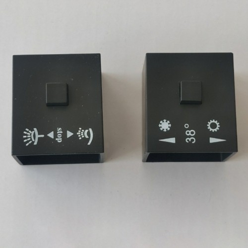 1 Pair Black Shower Temperature Control Handle Knob for Bathtub Faucet - Picture 11 of 12