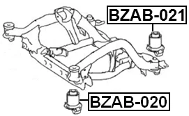 Buje de carrocería delantera Febest BZAB-020 OEM A1643310442 Foto 2 de 2