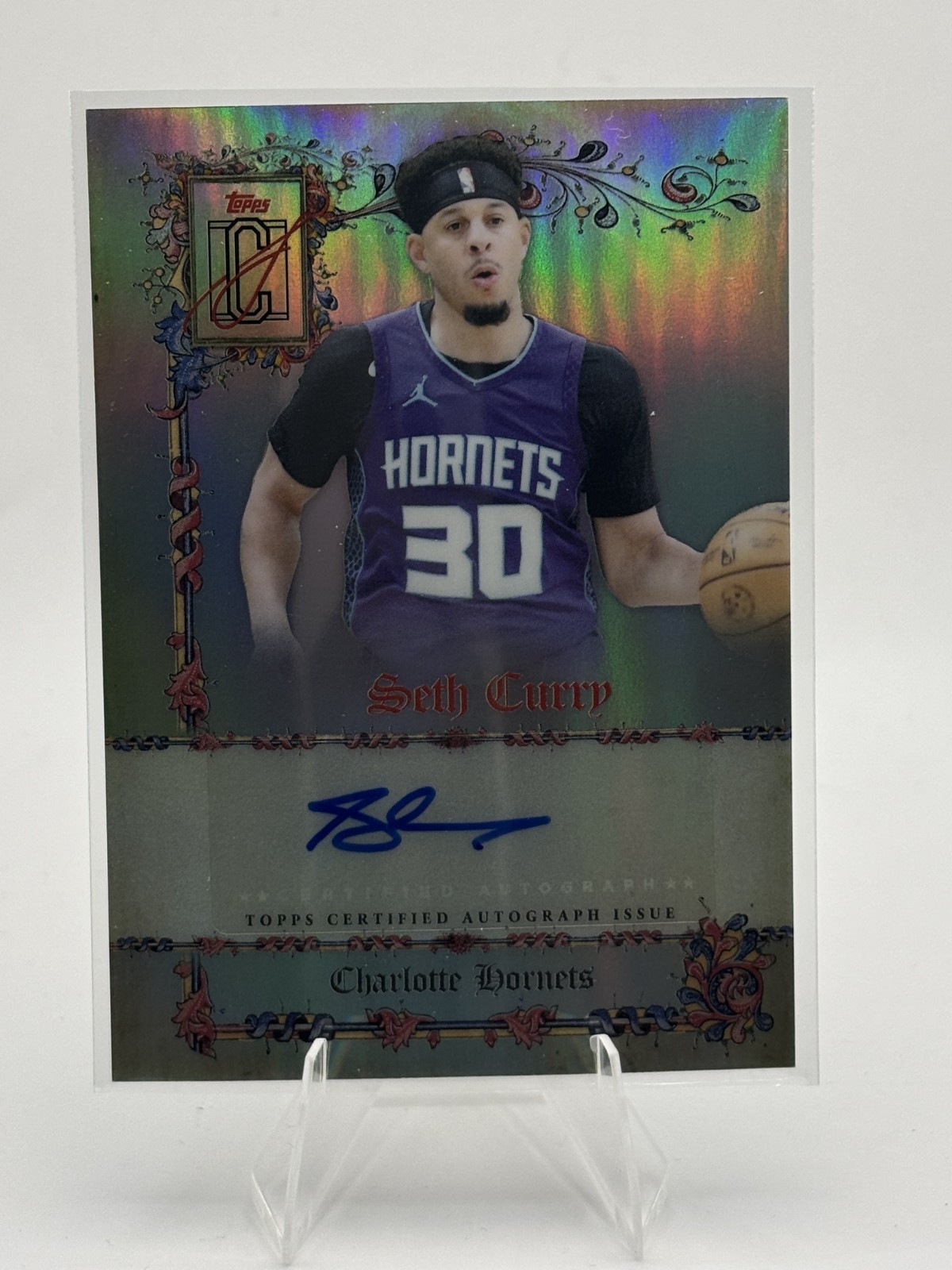 2025-26 Topps Signature Class Seth Curry Manuscript Autograph AU Hornets #MS-SC