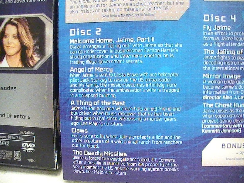 The Bionic Woman 1976 Season 1 4 DVD 2010 Lindsay Wagner Lee Majors Cyborg Jaime - Image 4 of 4