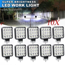 10PCS 4"Inch 12V 1200W LED Work Light Bar Flood Pod Driving Off-Road Tractor 4WD