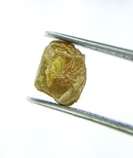 1.56TCW BROWN YELLOW COLOR NATURAL IRREGULAR SHAPE AFRICAN LOOSE ROUGH DIAMOND