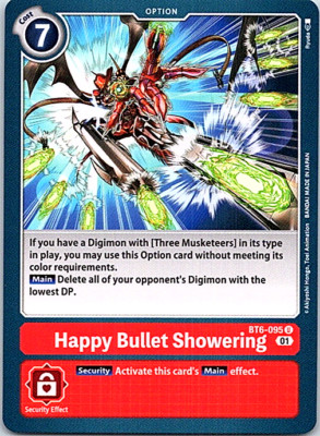 Happy Bullet Showering BT6-095 U Digimon TCG Near Mint | eBay