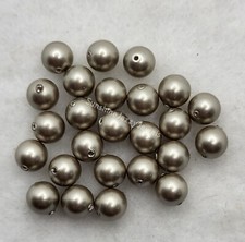 Swarovski Crystal Platinum Round Pearl 5810 Beads; 2 Sizes: 6mm 25 or 8mm 10 
