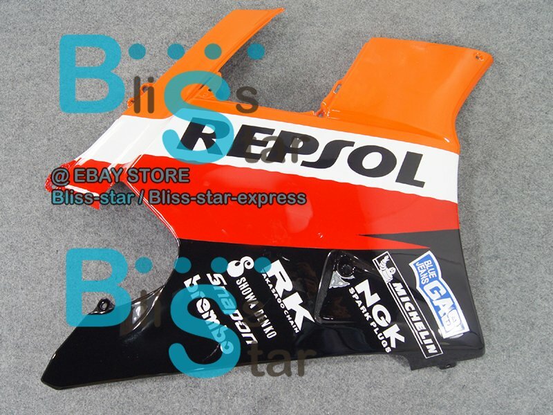 Orange Glossy ABS Fairing With Tank Cover Kit Fit HONDA CBR600F2 1991-1994 33 A7 image