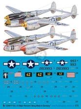 Peddinghaus 1/72 P-38J-15-LO Lightning Markings Richard Bong Pacific WWII 2467