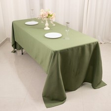 60x126" DUSTY GREEN PREMIUM RECTANGLE Polyester TABLECLOTH Restaurant Catering