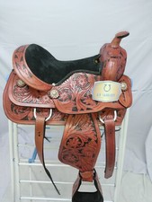 Premium Leather Western Horse Barrel Saddle Handcrafted, with Free Shipping
