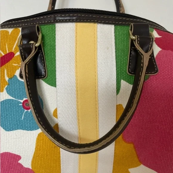 Bolso de mano vintage años 90 Y2K Victoria's Secret pequeño floral a rayas femenino Foto 4 de 4