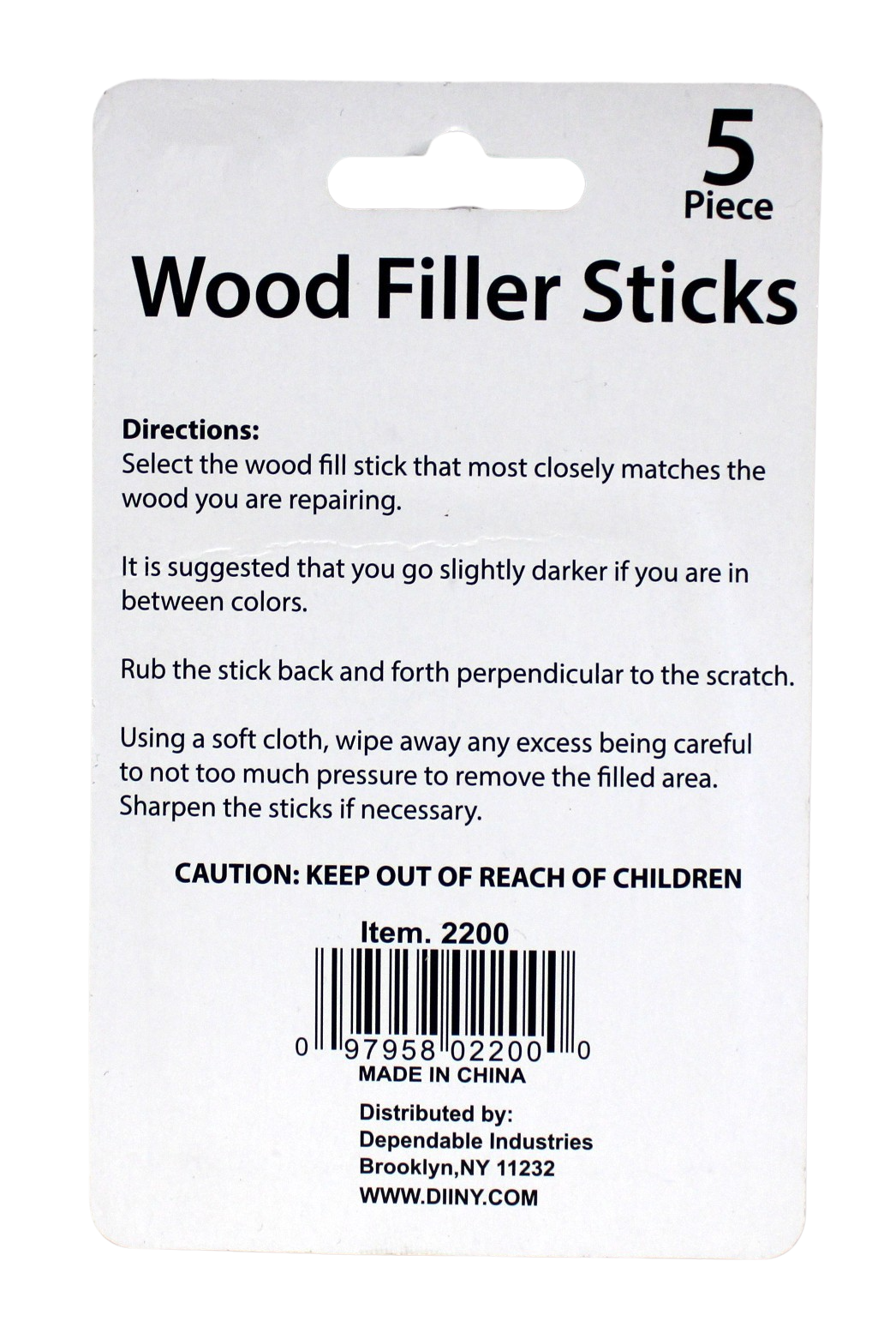 Wood Filler Sticks 5 Pack Hides Repairs Scratches and Flaws on Floors