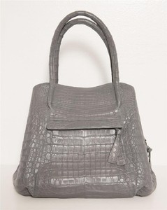 Details About Nancy Gonzalez Gray Crocodile Leather Tote Bucket Bag Handbag Purse New