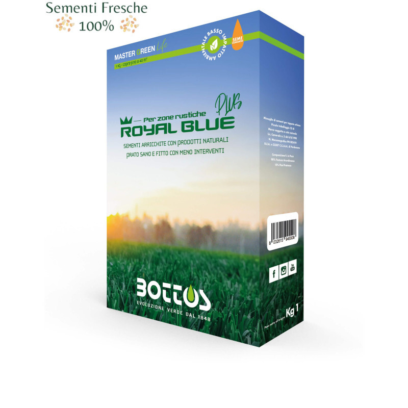 BOTTOS - ROYAL BLUE PLUS LIFE / 1 Kg - Sementi per prato 8032615945508