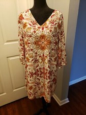 Old Navy Shirt Dress Boho 3/4 sleeve floral pattern