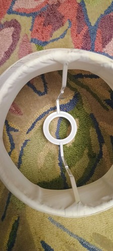 Homebase Cream Pleated Swirl Fabric Lamp Shade , 23cm High Lined , 2 Way - Picture 5 of 16