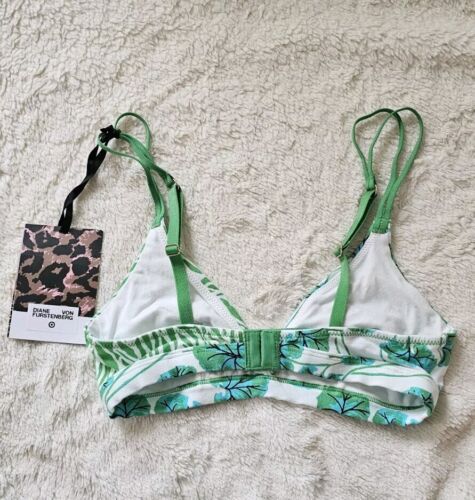 DVF Diane Von Furstenberg X Target Geranium Leaf & Sea Twig Bralette sz XS NWT - Picture 2 of 3