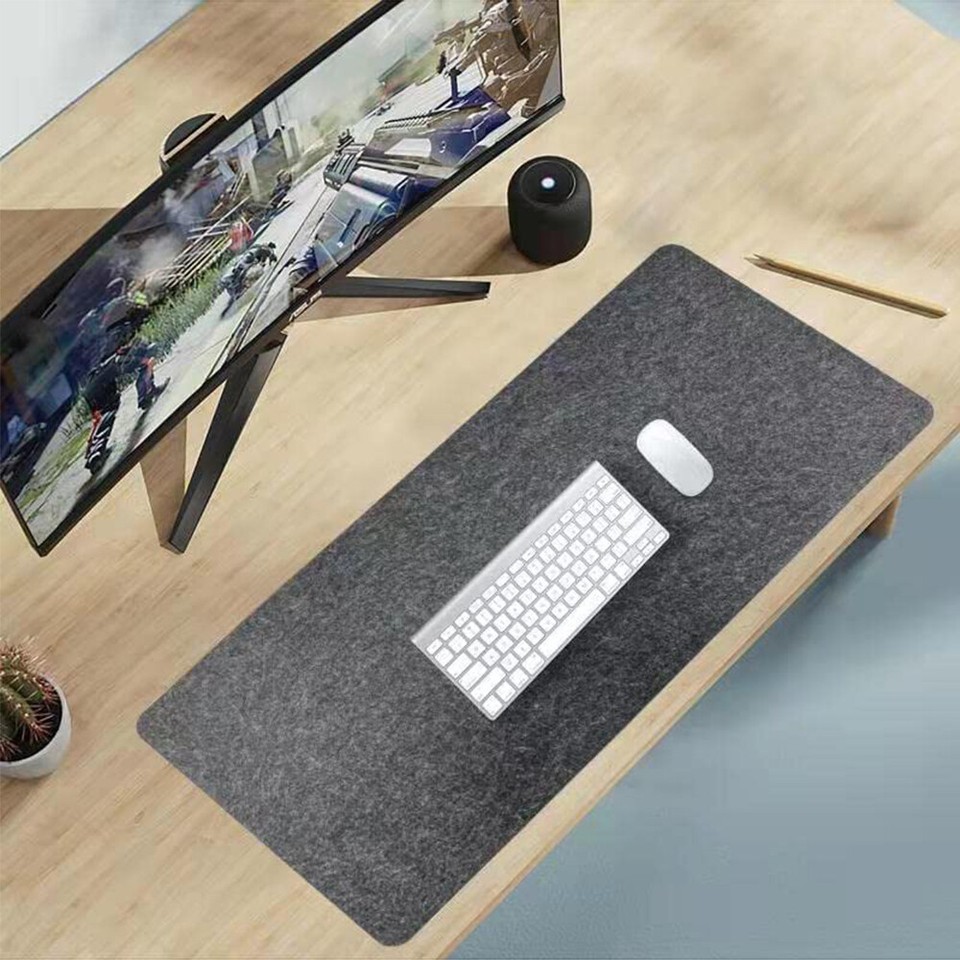 Large Felt Gaming Mouse Mat 100x40cm AntiSlip Keyboard Desk Pad