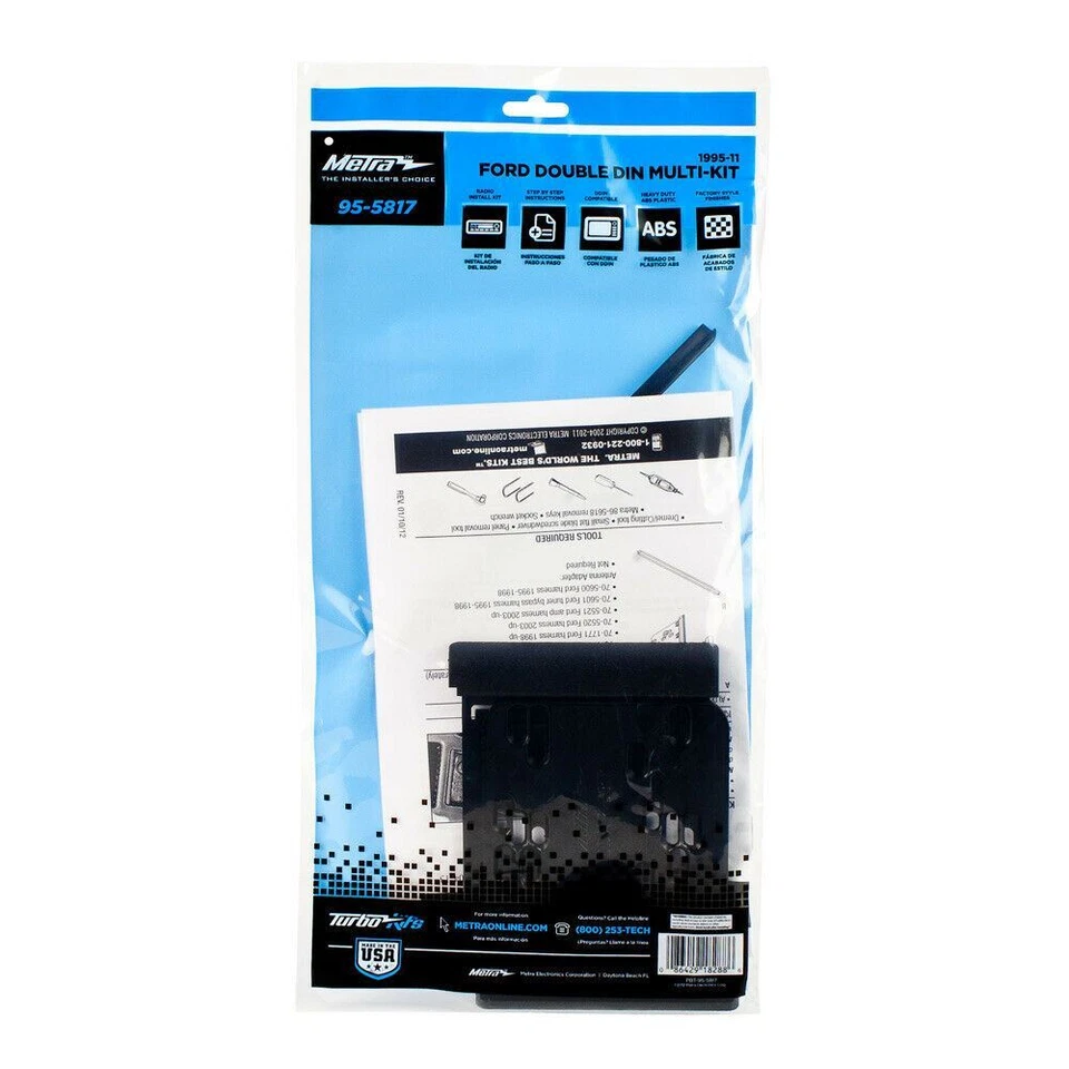 Kit de tablero de instalación doble DIN Metra 95-5817 para Ford Mazda 95-98 + arnés Foto 2 de 4