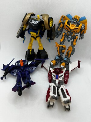 Transformers Mixed Lot Of 4 Figures Hasbro Bumblebee, Skyblast, Thundercracker