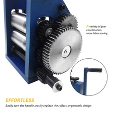 Jewelry Making Press 3’’ Rolling Mill Machine Max. 4.5mm Thick Metal Sheet Wire