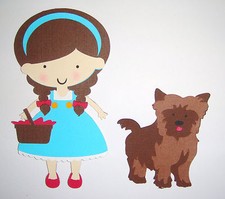 Wizard of Oz Dorothy and Toto Paper Die Cut Paper Doll Scrapbook Embellishment
