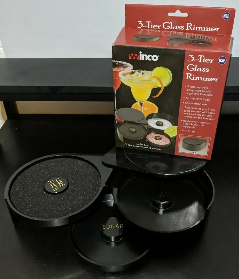 3-Tier Glass Rimmer - Sugar Salt Rim Lime - Bartender Tool - Image 4 of 4