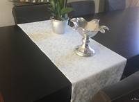 TischläUfer Weihnachten Noel Weiß Silber 45X150Cm