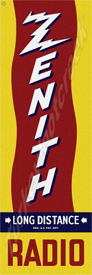 Zenith Radio 6'' x 18'' Metal Sign