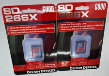 QTY 2 NEW Delkin Devices 64GB Secure Digital 266x(SDXC)Class 10 Memory Card