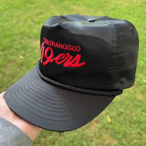 Vintage 1990s San Francisco 49ers Satin Cursive Script Strapback Hat - Picture 7 of 7