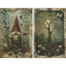 Fairy Tale Folk Duo #5 | A4 Mulberry Rice Decoupage Paper | Craft Kreatively