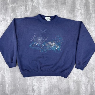 Vintage Northern Reflections Sweatshirt Womens XL CottageCore Bird Floral Nature