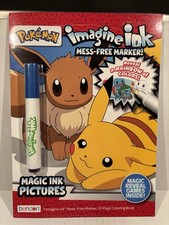 Imagine Ink Pokemon Magic Ink Pictures & Game Book With Mess Free Marker