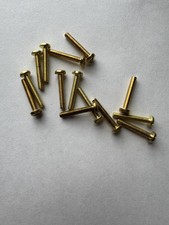 BRASS PAN HEAD SLOTTED MACHINE SCREWS. 8/32 x 1  18 PCS. NEW