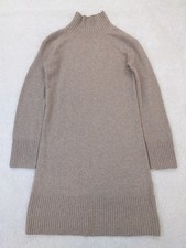 Everlane Beige Cozy Turtleneck Sweater Dress Women's Small Cotton Nylon Wool