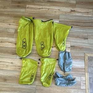 Eberlestock dry bags 35l, 20l, 10l, 5l, 5l, 2x zippered pouches